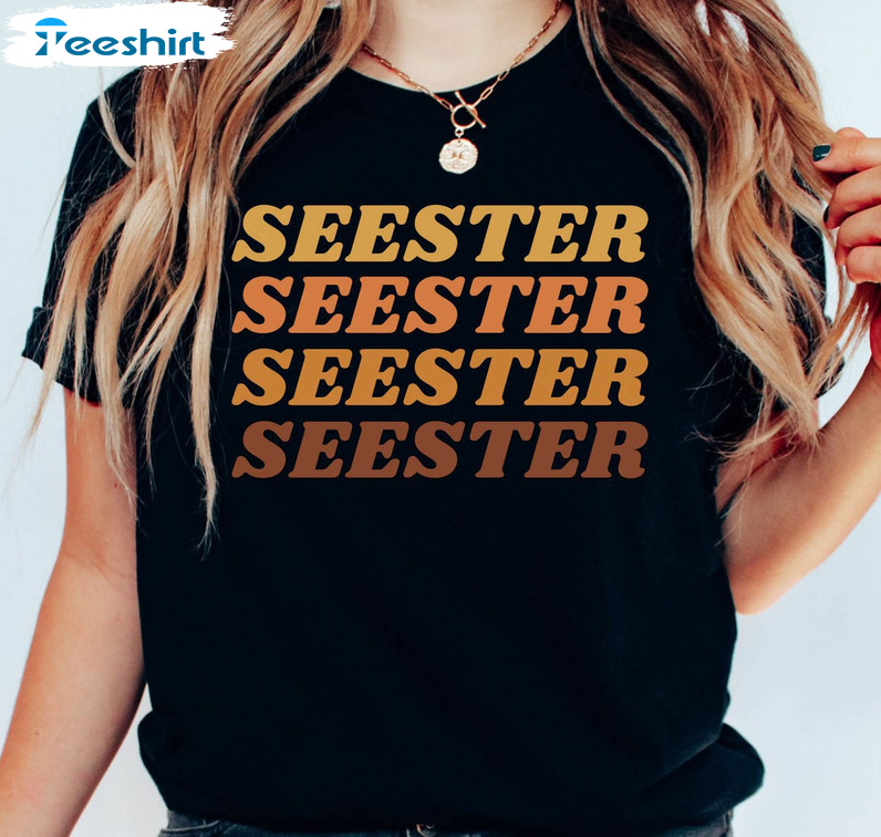 Seester Noun Vintage Shirt, Big Sister Crewneck Unisex T-shirt