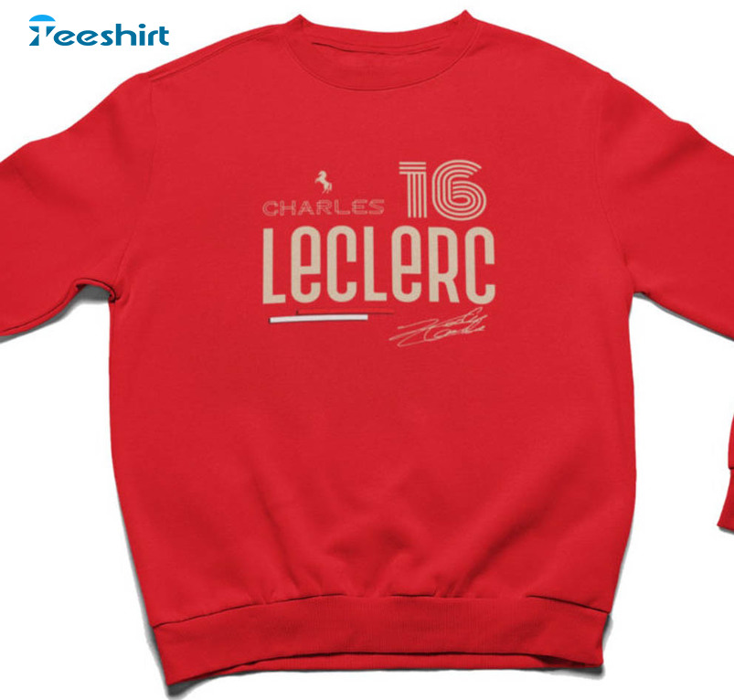 Charles Leclerc Ferrari Shirt, Formula One Driver Hoodie Short Sleeve