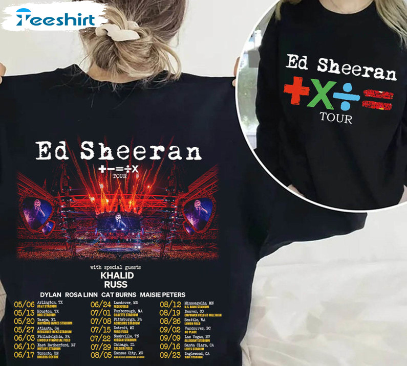 Ed Sheeran 2023 Tour Shirt, Trending Sweater Short Sleeve