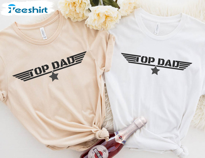 Top Dad Vintage Shirt, Funny Father Tee Tops Short Sleeve