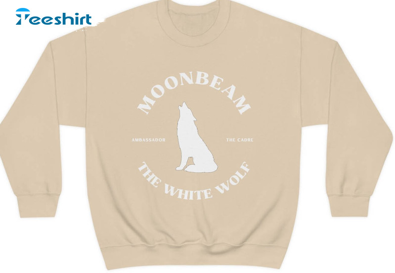 Moonbeam The White Wolf Shirt, Vintage Unisex Hoodie Crewneck