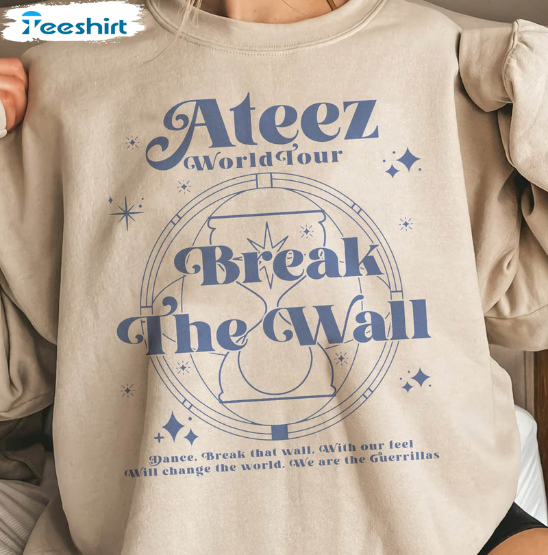 Vintage Ateez Sweatshirt, Ateez Break The Wall Long Sleeve Unisex T-shirt