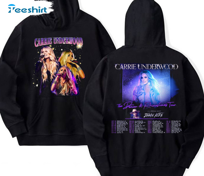 Carrie Underwood Sweatshirt, Denim And Rhinestones Tour 2022 Unisex T-shirt Crewneck