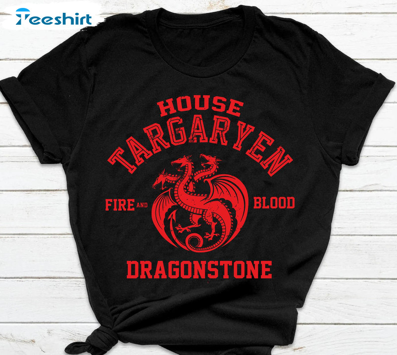 Targaryen Fire And Blood Shirt, House Targaryen Long Sleeve Unisex T-shirt