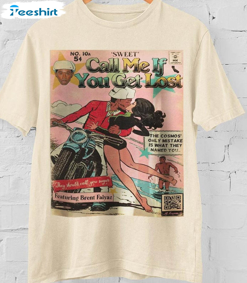 Sweet Call Me If You Get Lost Shirt, Comic Art Book Sweater Long Sleeve