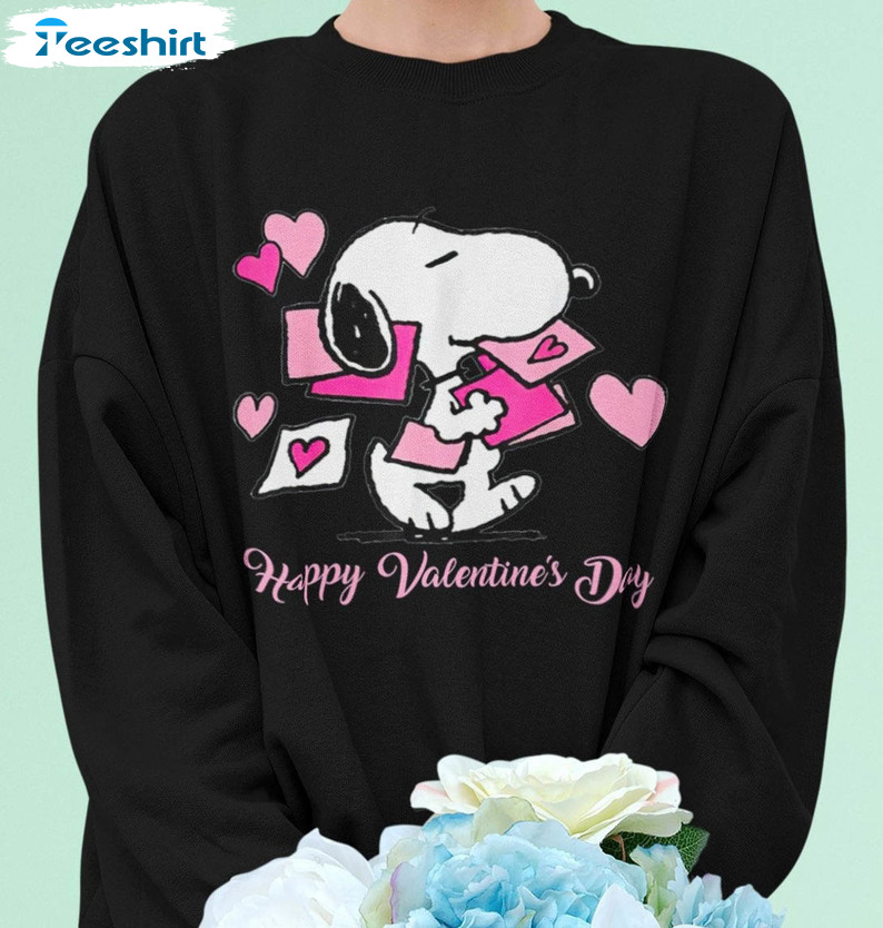Vintage Snoopy Valentines Shirt, Funny Valentines Day Unisex T-shirt Short Sleeve