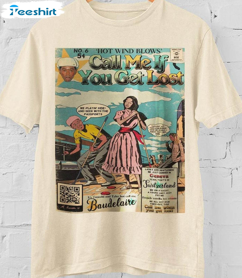 Call Me If You Get Lost Shirt, Vintage 90s Hip Hop Short Sleeve Tee Tops
