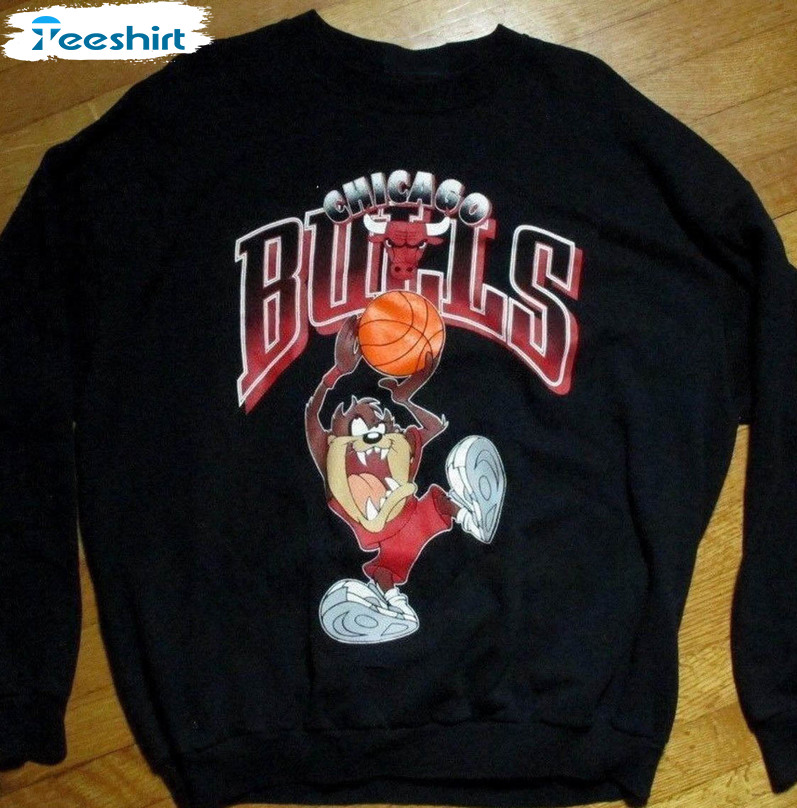 Vintage Nba 90s Chicago Bulls Shirt, Looney Tunes Sweatshirt Hoodie