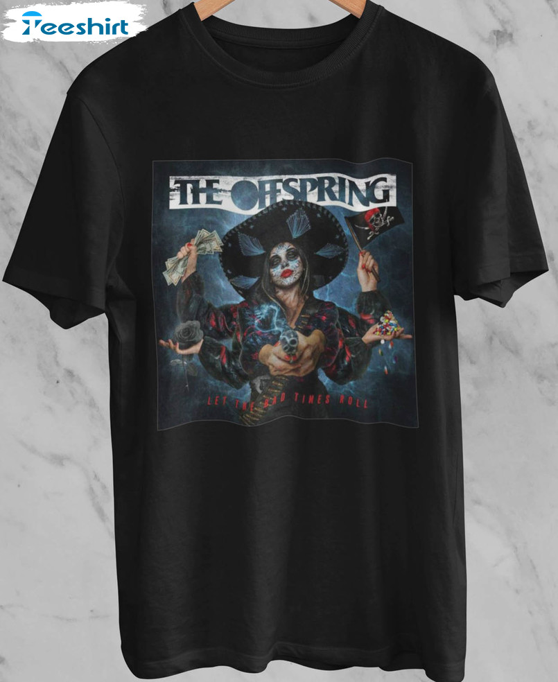 The Offspring Sweatshirt, Let The Bad Times Roll Tour 2022 Short Sleeve Crewneck