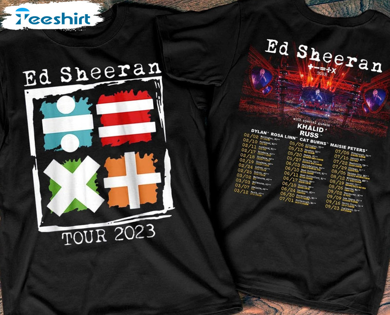 Ed Sheeran Mathematics Tour 2022 Shirt, Ed Sheeran Concert Short Sleeve Tee Tops