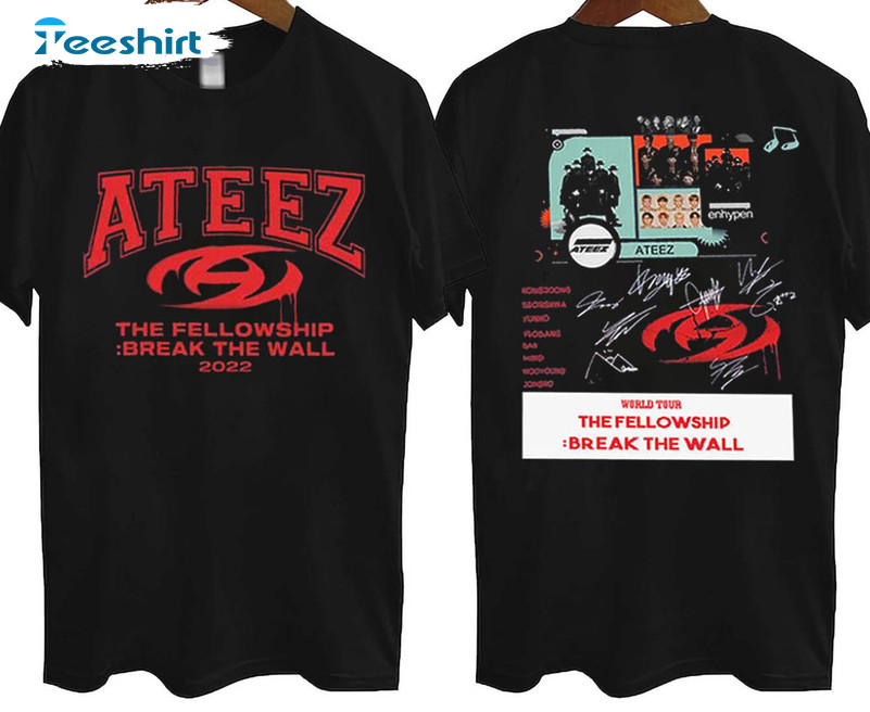 Ateez 2022 World Tour Shirt, Music Festival Unisex Hoodie Long Sleeve