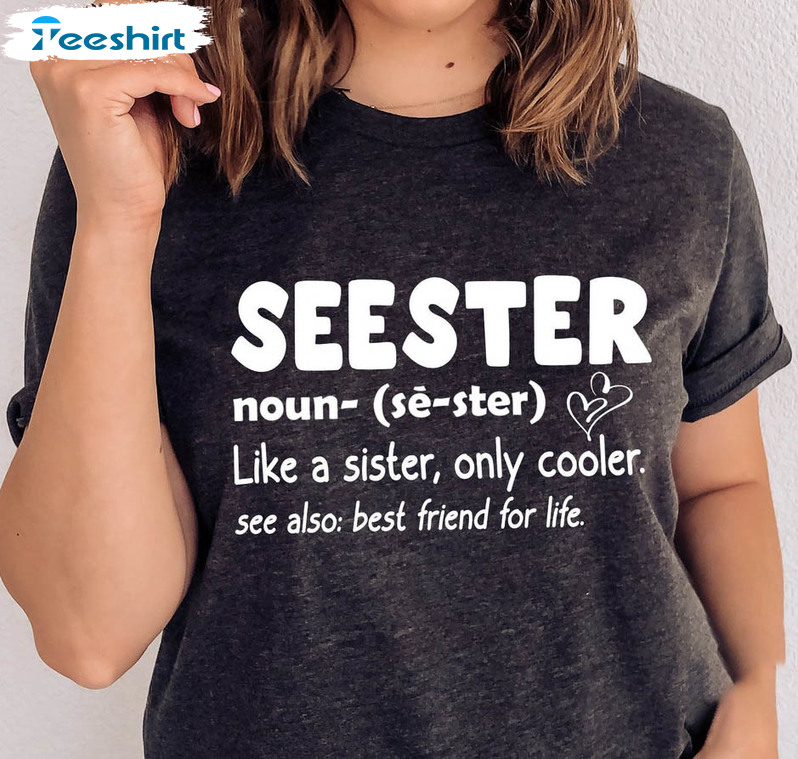 Seester Noun Shirt, Funny Saying Long Sleeve Hoodie