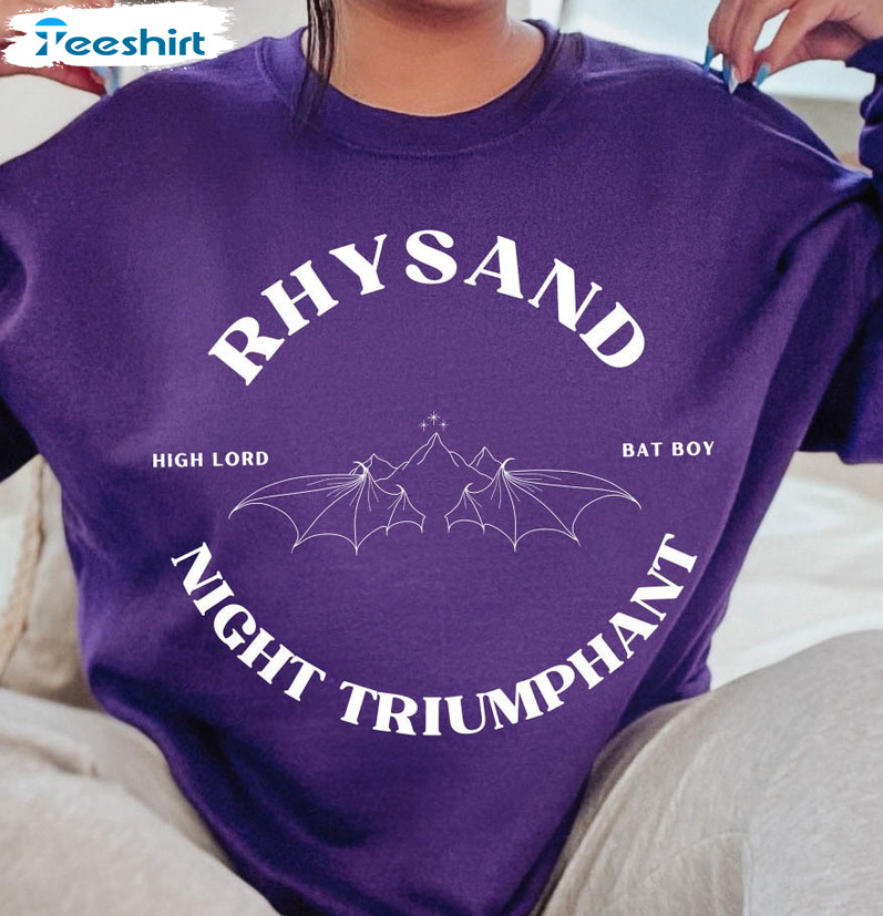 Rhysand High Lord Of The Night Court Shirt, Trending Short Sleeve Unisex Hoodie