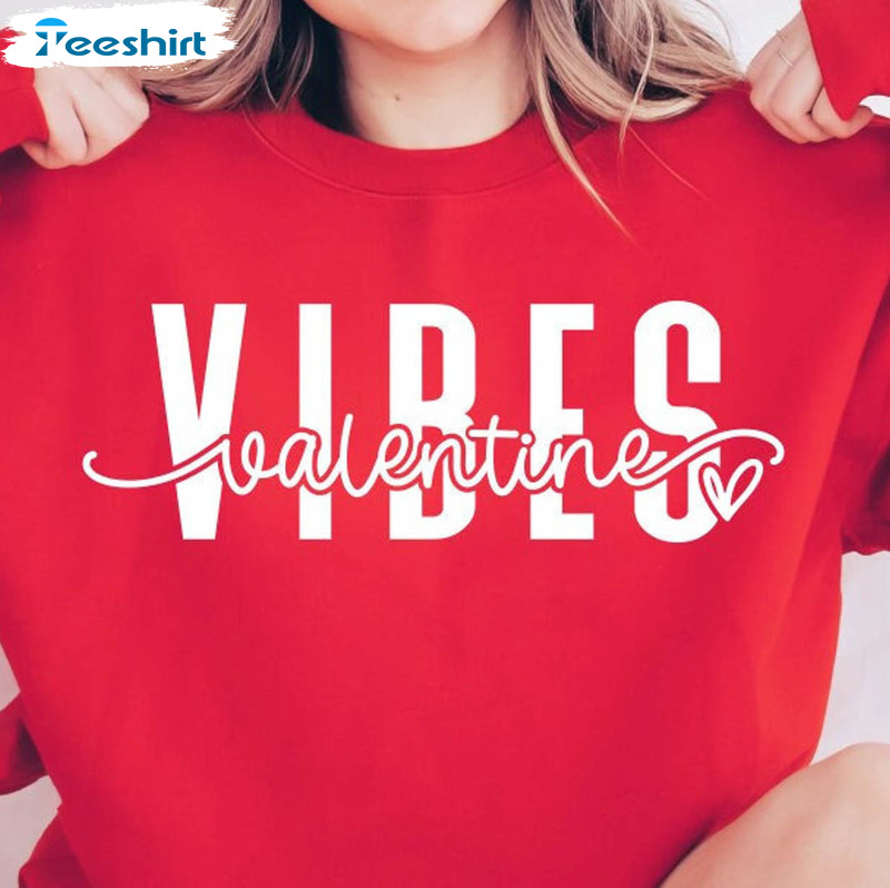 Valentine's Vibes Shirt, Vintage Long Sleeve Unisex Hoodie
