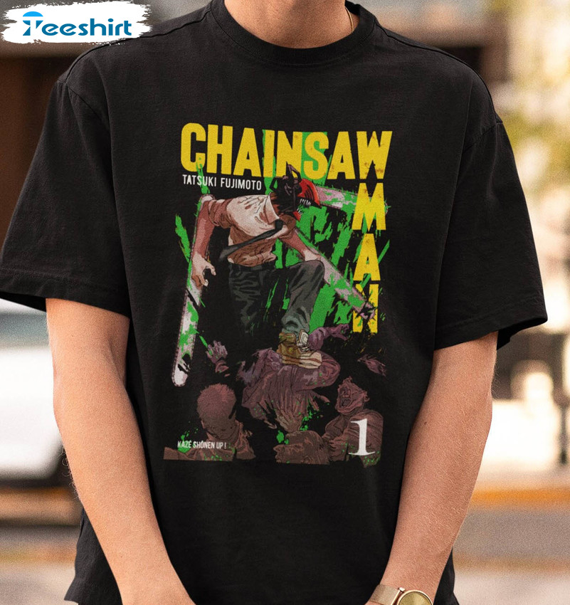 Chainsaw Man Classic Shirt, Anime Manga Unisex Hoodie Long Sleeve