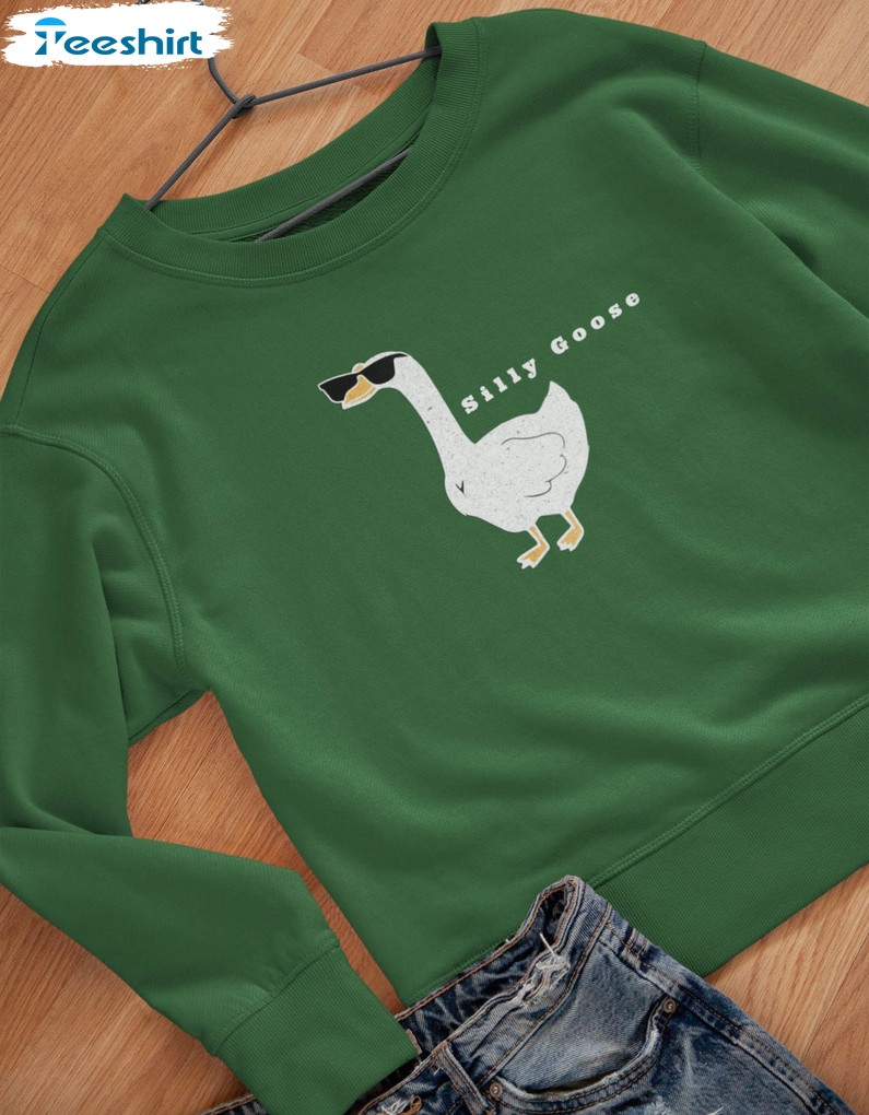 Silly Goose Sweatshirt, Trending Long Sleeve Unisex Hoodie