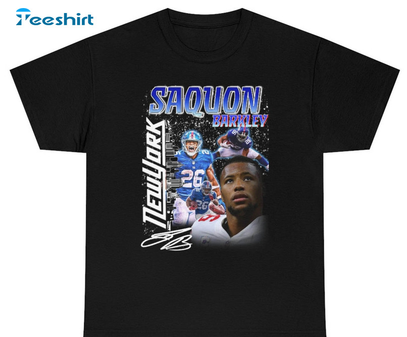 Saquon Barkley Bootleg 90s Retro Shirt New York Giants - Ink In Action