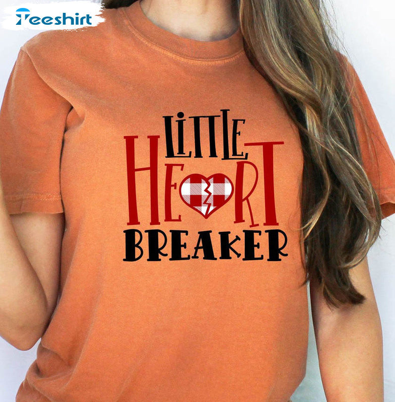 Little Heart Breaker Vintage Shirt, Valentines Day Long Sleeve Unisex T-shirt
