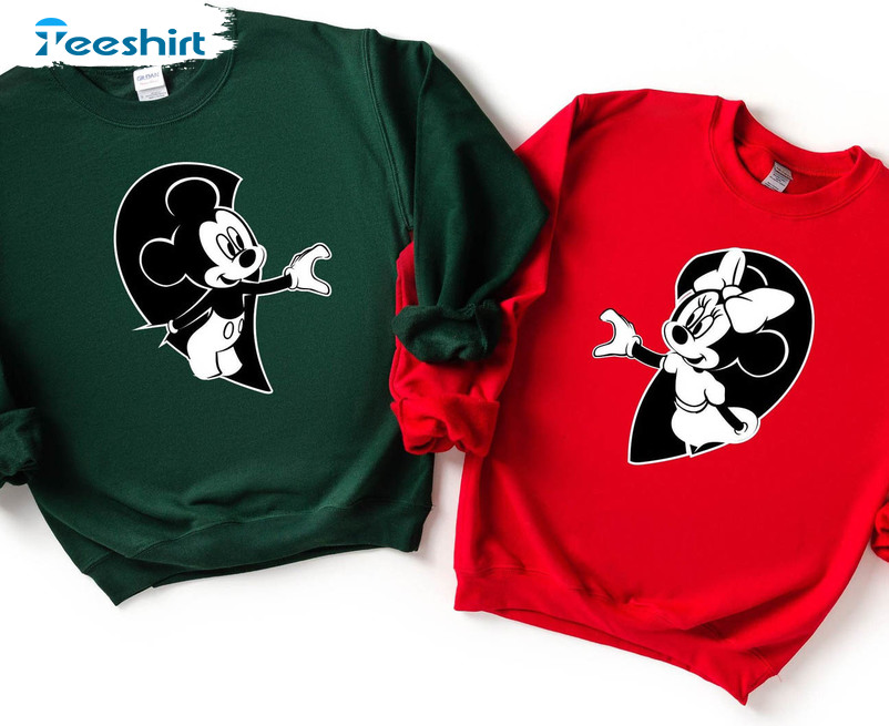 Disney Mickey Minnie Couple Shirt, Disneyworld Crewneck Unisex T-shirt