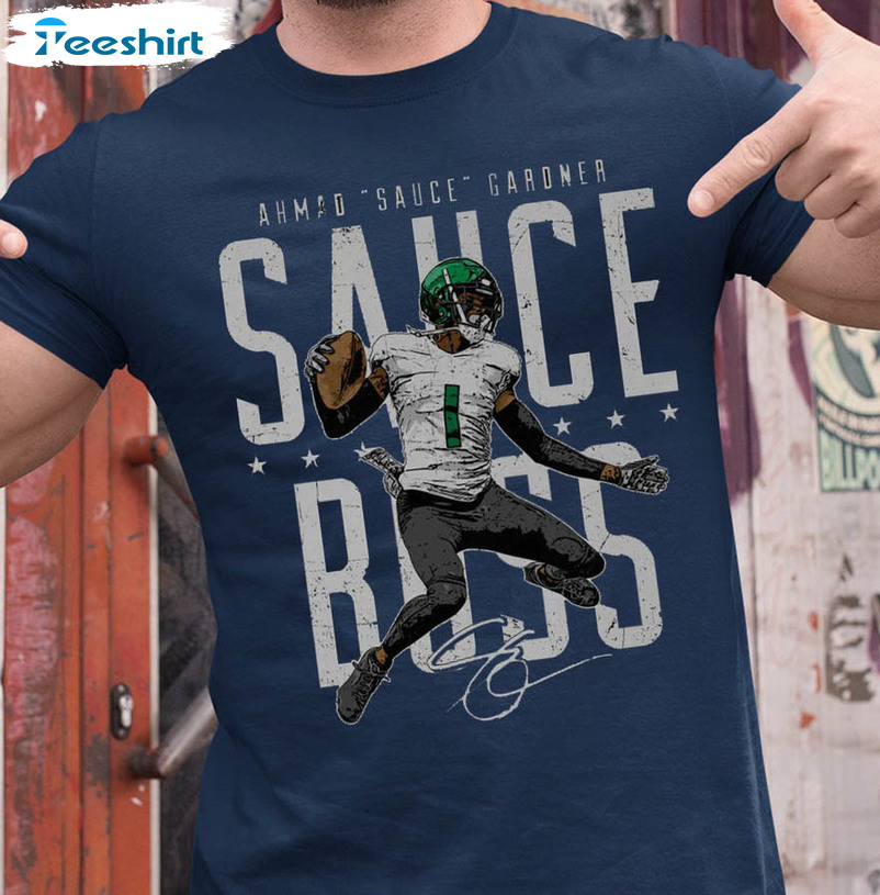 Sauce Gardner T-Shirt CB New York Jets Football Sporty T-Shirt - Yesweli