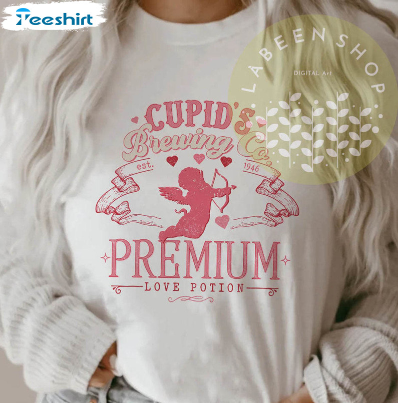 Cupid's Brewing Co Shirt, Funny Valentine Long Sleeve Unisex T-shirt