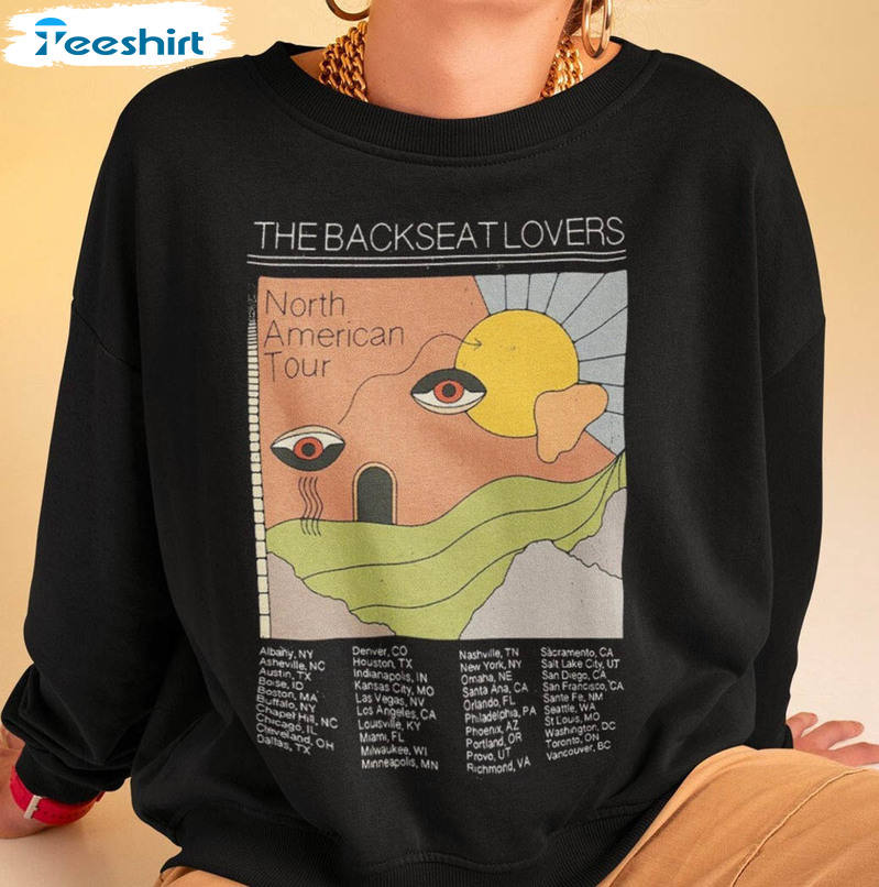 The Backseat Lovers 2022 Tour Shirt, Trending Tee Tops Short Sleeve