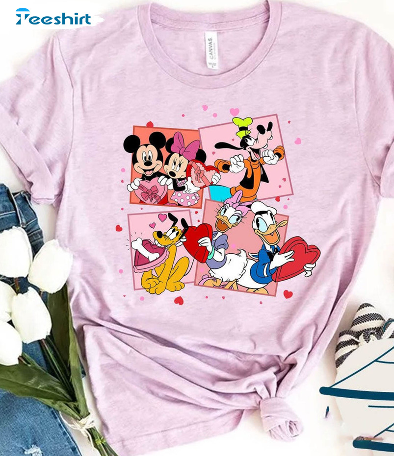 Disney Valentine Shirt, Funny Matching Crewneck Unisex T-shirt