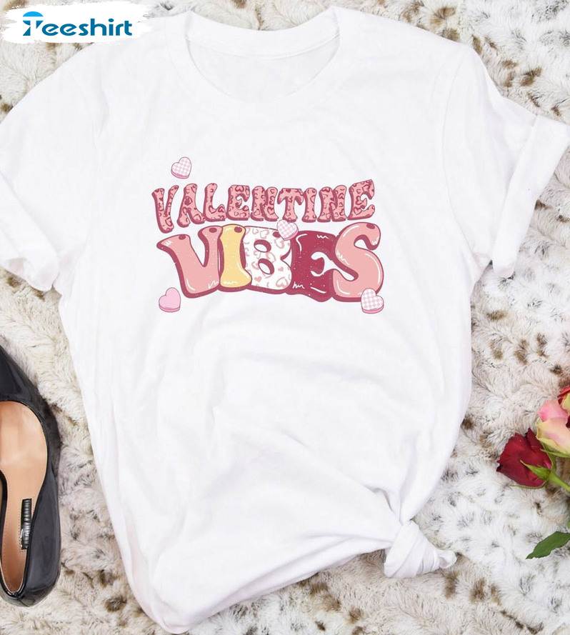 Valentine's Vibes Vintage Shirt, Trending Unisex Hoodie Long Sleeve