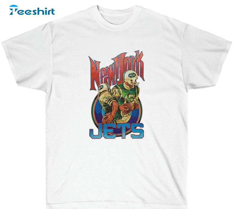Vintage New York Jets Shirt, Trending Football Crewneck Short Sleeve