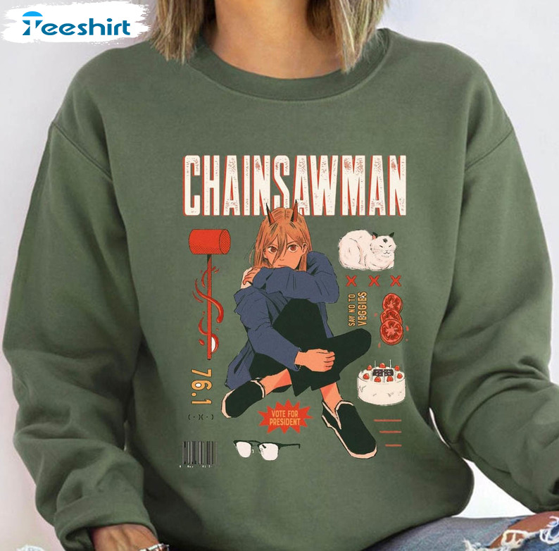 The Great Power Chainsaw Shirt, Chainsaw Devil Unisex Hoodie Short Sleeve