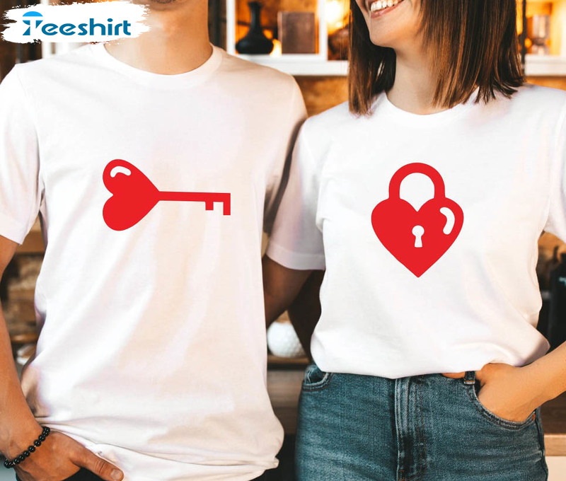 Valentines Day Funny Matching Shirt, Couples Valentines Long Sleeve Crewneck