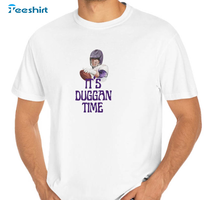 It's Duggan Time Trending Shirt, Christian College Football Crewneck Unisex T-shirt