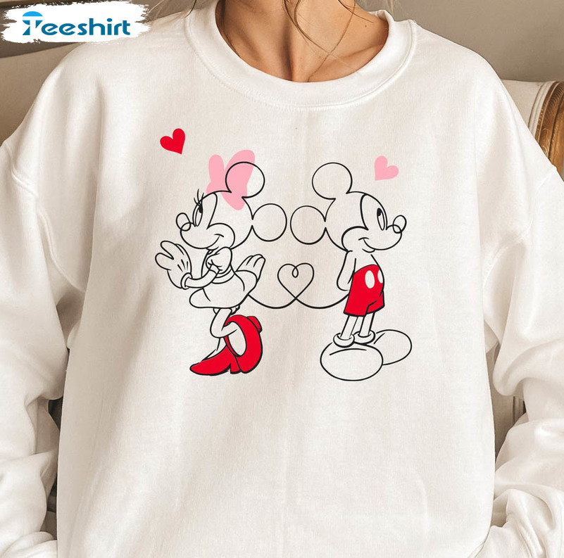 Disney Valentine's Day Couple Shirt, Disney Love Sweatshirt Hoodie