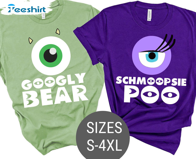 Googly Bear And Schmoopsie Poo Couple Shirt, Vintage Crewneck Short Sleeve