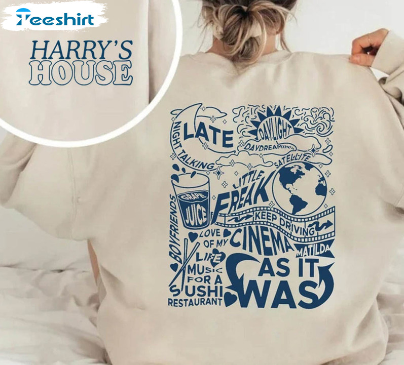 Harrys House Track List Shirt, Harry Styles New Album Long Sleeve Unisex Hoodie