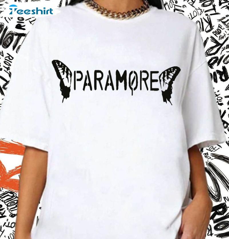 Vintage Paramore Butterfly Shirt, Riot 2023 Tour Unisex Hoodie Long Sleeve