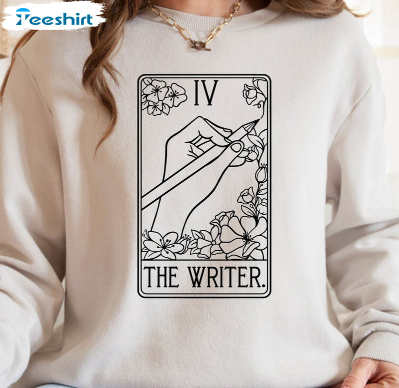 The Writer Tarot Card Vintage Sweatshirt, Trending Unisex T-shirt Short Sleeve