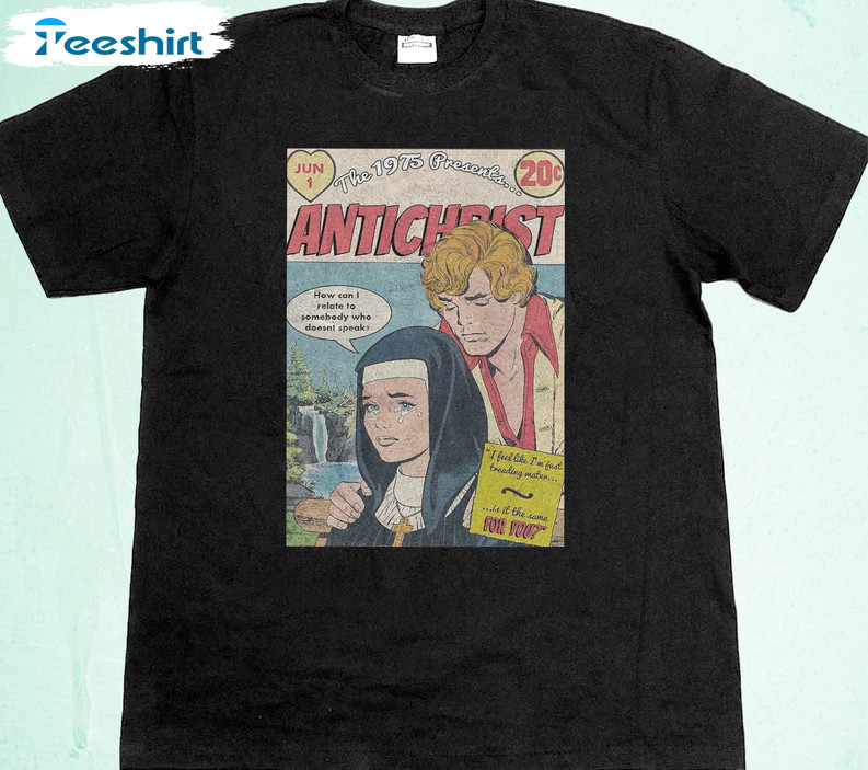 Antichrist The 1975 Comic Shirt, Vintage Hip Hop Short Sleeve Unisex T-shirt