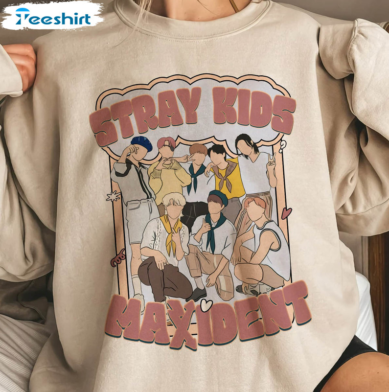 Stray Kids Maxident Shirt, Vintage Unisex T-shirt Short Sleeve