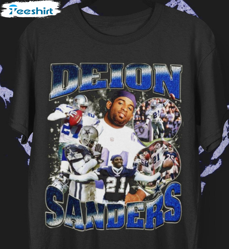 Deion Sanders Trending Shirt, Vintage Short Sleeve Sweatshirt