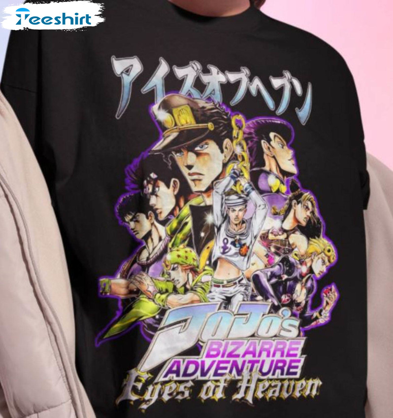 Vintage Jojo Bizarre Adventure Shirt, Comic Short Sleeve Sweatshirt