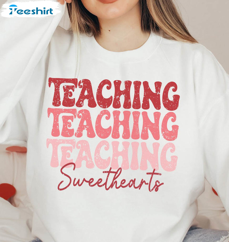 Teaching Sweethearts Vintage Shirt, Valentines Tee Tops Short Sleeve