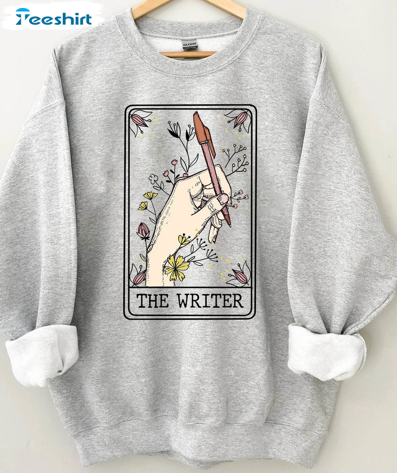 The Writer Tarot Card Sweatshirt, Author Vintage Long Sleeve Unisex T-shirt