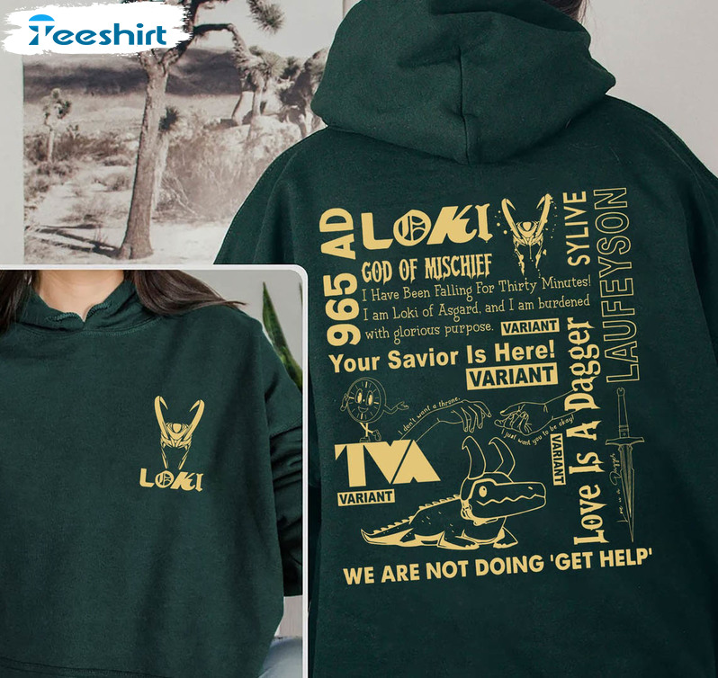 Variant Alligator Loki Shirt, God Of Mischief Unisex Hoodie Long Sleeve