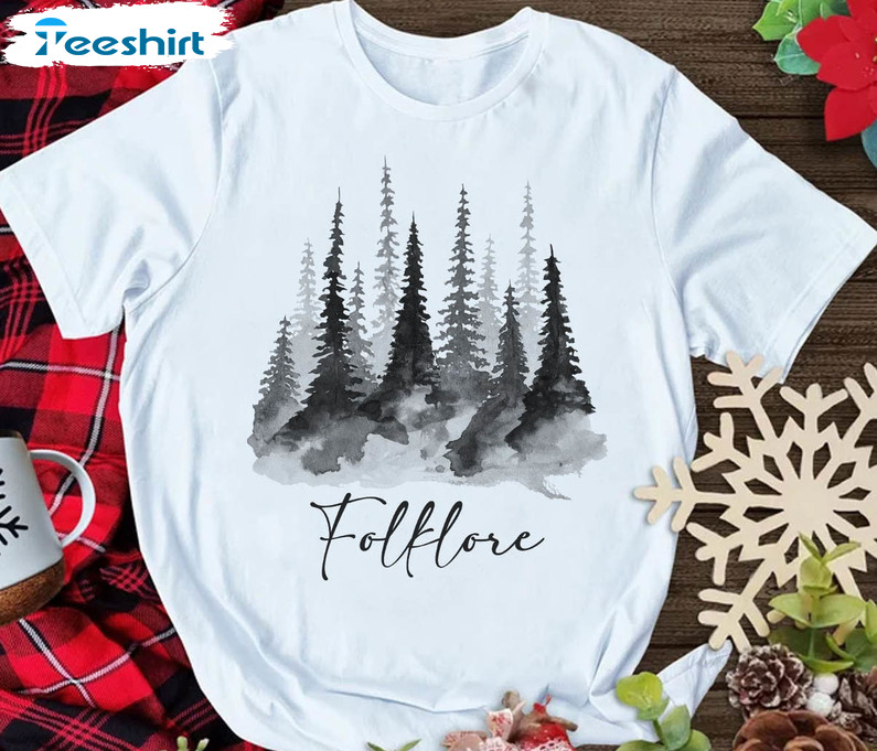 Folklore Trendy Sweatshirt , Country Music Unisex Hoodie Short Sleeve