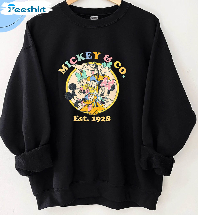 Mickey And Co Vintage Shirt, Disneyworld Tee Tops Unisex Hoodie