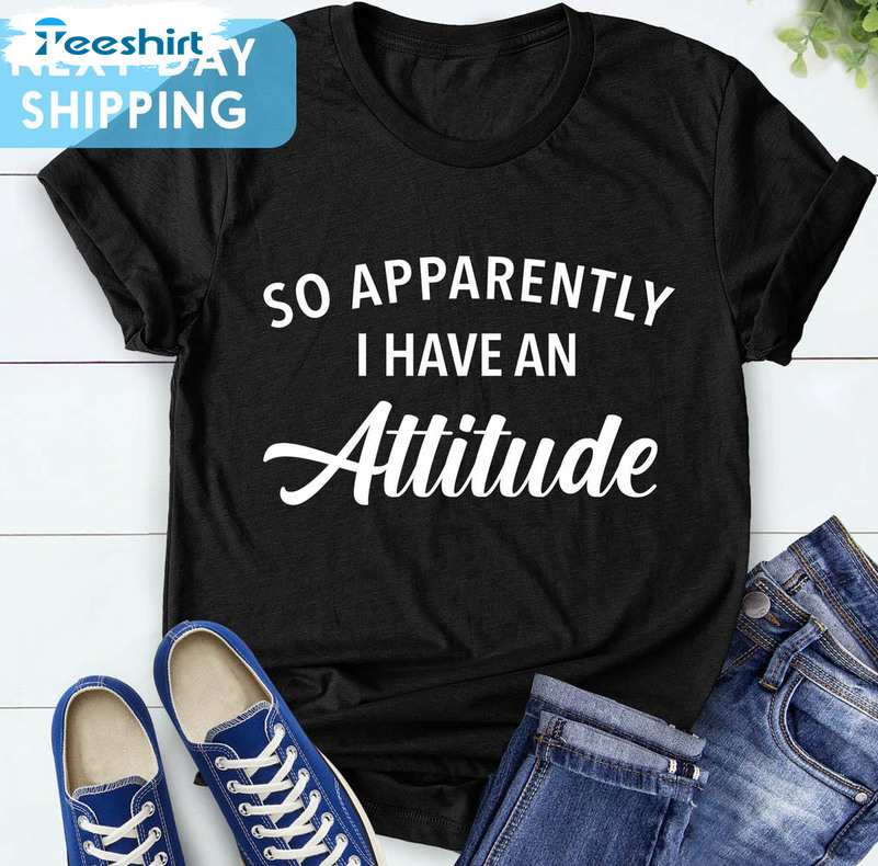 So Apparently I Have An Attitude Shirt, Funny Long Sleeve Unisex Hoodie