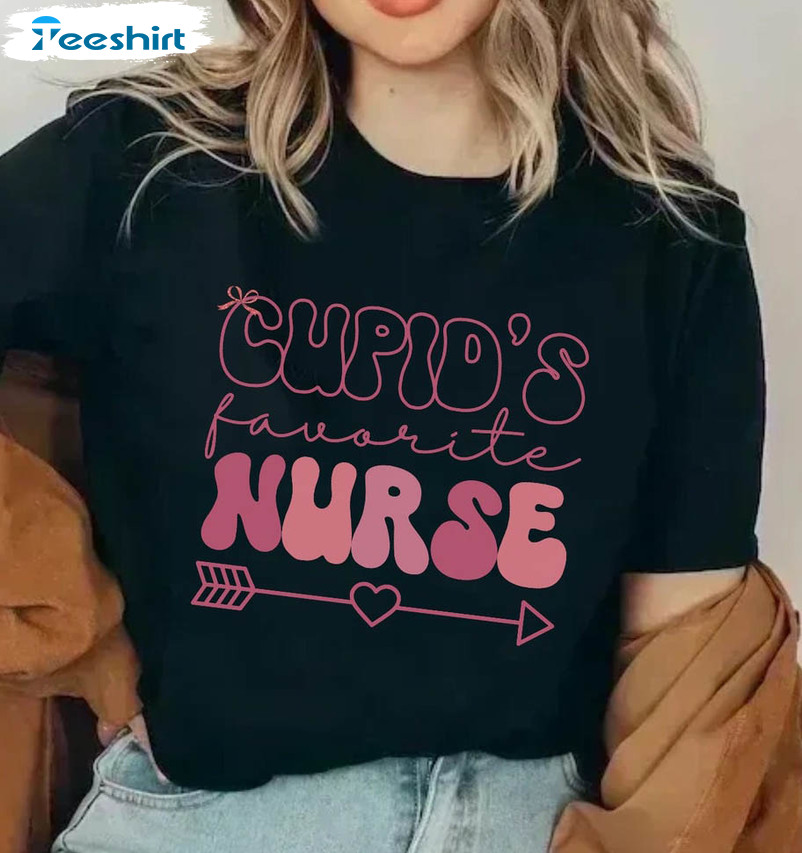 Cupid's Favorite Nurse Vintage Shirt, Nurse Crew Unisex T-shirt Long Sleeve