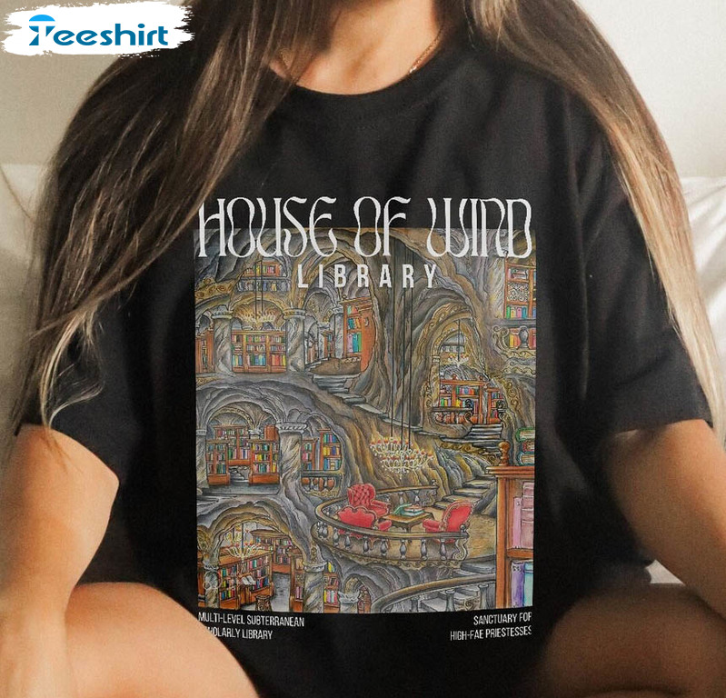 House Of Wind Library Trending Shirt, Velaris Acotar Unisex T-shirt Long Sleeve