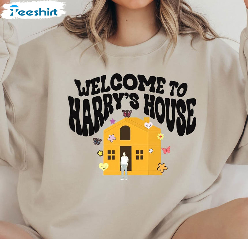 Welcome To Harry's House Shirt, Vintage Long Sleeve Unisex Hoodie